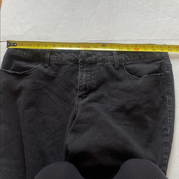 FADED GLORY black cotton, stretch, jeans size 22WP for shorter/petite women - Picture 13 of 16